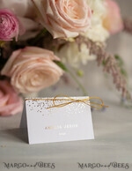 PLATZKARTEN / TISCHKARTEN  
 Luxus Premium Glitzer/ Gold/ Silber/ Roségold Goldfolie Hochzeitsplatzkarten, Weiße Hochzeitsbegleitkarten, mit goldener Schnur, Elegante Platzkarten, Tischnamenskarten, Personalisierte Hochzeitsdekoration, Bearbeitbarer Text4