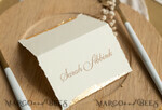 PLATZKARTEN / TISCHKARTEN  
 Luxus Premium Glitzer/ Gold/ Silber/ Roségold Romantische goldene Folien-Tischkarten für die Hochzeit, Elfenbeinfarbene Hochzeitseinladungen mit gezackten Kanten, Elegante Platzkarten, Personalisierte Hochzeitsdekoration5