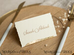 PLATZKARTEN / TISCHKARTEN  
 Luxus Premium Glitzer/ Gold/ Silber/ Roségold Romantische goldene Folien-Tischkarten für die Hochzeit, Elfenbeinfarbene Hochzeitseinladungen mit gezackten Kanten, Elegante Platzkarten, Personalisierte Hochzeitsdekoration5