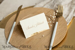 PLATZKARTEN / TISCHKARTEN  
 Luxus Premium Glitzer/ Gold/ Silber/ Roségold Romantische goldene Folien-Tischkarten für die Hochzeit, Elfenbeinfarbene Hochzeitseinladungen mit gezackten Kanten, Elegante Platzkarten, Personalisierte Hochzeitsdekoration5
