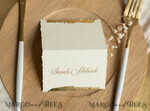 PLATZKARTEN / TISCHKARTEN  
 Luxus Premium Glitzer/ Gold/ Silber/ Roségold Romantische goldene Folien-Tischkarten für die Hochzeit, Elfenbeinfarbene Hochzeitseinladungen mit gezackten Kanten, Elegante Platzkarten, Personalisierte Hochzeitsdekoration5