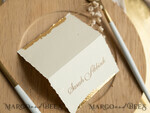 PLATZKARTEN / TISCHKARTEN  
 Luxus Premium Glitzer/ Gold/ Silber/ Roségold Romantische goldene Folien-Tischkarten für die Hochzeit, Elfenbeinfarbene Hochzeitseinladungen mit gezackten Kanten, Elegante Platzkarten, Personalisierte Hochzeitsdekoration5