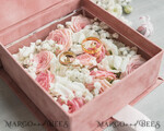 RINGTRÄGERBOXEN & KISSEN Samtkästchen für den Trauungszeremonie Elegante Samt blass rosa Trauringe Box, Glamour gold Trauringe Box, Elegante Acryl Hochzeitsbox Samt blass rosa Trauringe Box12