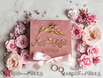 RINGTRÄGERBOXEN & KISSEN Samtkästchen für den Trauungszeremonie Ringbox für die Hochzeitszeremonie 3 Ringe, Blush Pink Golden Samt Hochzeitsringbox für die Zeremonie, Glamour Hochzeitsringboxen für ihn und sie, Luxus Samt Ringbox doppelt, individuelle Farben.12