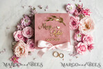 RINGTRÄGERBOXEN & KISSEN Samtkästchen für den Trauungszeremonie Rosa Goldene Samt Hochzeitsringbox für die Zeremonie, Ringbox für die Hochzeitszeremonie 3 Ringe Samt, Boho Glam Hochzeitsringboxen für ihn und sie, Luxuriöse Samt Ringbox doppelte individuelle Farben9