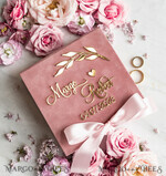 RINGTRÄGERBOXEN & KISSEN Samtkästchen für den Trauungszeremonie Rosa Goldene Samt Hochzeitsringbox für die Zeremonie, Ringbox für die Hochzeitszeremonie 3 Ringe Samt, Boho Glam Hochzeitsringboxen für ihn und sie, Luxuriöse Samt Ringbox doppelte individuelle Farben9