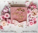 RINGTRÄGERBOXEN & KISSEN Samtkästchen für den Trauungszeremonie Rosa Goldene Samt Hochzeitsringbox für die Zeremonie, Ringbox für die Hochzeitszeremonie 3 Ringe Samt, Boho Glam Hochzeitsringboxen für ihn und sie, Luxuriöse Samt Ringbox doppelte individuelle Farben9