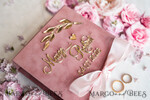 RINGTRÄGERBOXEN & KISSEN Samtkästchen für den Trauungszeremonie Rosa Goldene Samt Hochzeitsringbox für die Zeremonie, Ringbox für die Hochzeitszeremonie 3 Ringe Samt, Boho Glam Hochzeitsringboxen für ihn und sie, Luxuriöse Samt Ringbox doppelte individuelle Farben9