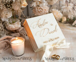 RINGTRÄGERBOXEN & KISSEN Samtkästchen für den Trauungszeremonie Elfenbein Hochzeitsringboxen sein ihre, Luxuriöse Samt goldene Ringbox doppelt, Garten Hochzeitsringbox, ecru Hochzeitsbox für Trauringe22