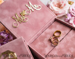 RINGTRÄGERBOXEN & KISSEN Samtkästchen für den Trauungszeremonie Ringbox für die Hochzeitszeremonie 3 Ringe, Blush Pink Goldene Samt-Hochzeitsringbox für die Zeremonie, Boho Glam Hochzeitsringboxen für ihn und sie, Luxus-Samt-Ringbox doppelt, maßgeschneiderte Farben.12