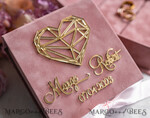 RINGTRÄGERBOXEN & KISSEN Samtkästchen für den Trauungszeremonie Ringbox für die Hochzeitszeremonie 3 Ringe, Blush Pink Goldene Samt-Hochzeitsringbox für die Zeremonie, Boho Glam Hochzeitsringboxen für ihn und sie, Luxus-Samt-Ringbox doppelt, maßgeschneiderte Farben.12