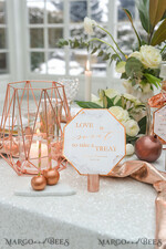 TISCHDEKORATIONSCHILDER   Glitzer Kupfer Marmor Hochzeitstischschild, Geometrisches Liebe Ist Süß Hochzeitstischschild, Desserttischschild, Kupfer Hochzeitsgeschenk Tischschilder, Desserttisch, Bearbeitbarer Text2