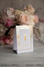 TISCHDEKORATIONSCHILDER   Glitzer Luxus Gold Arabische Hochzeits Tischnummern, Glamour Golden Shine Hochzeits Tischkarten, Elegante handgemachte Hochzeitsdekoration, Glitzer moderne minimalistische Hochzeitsstationery4