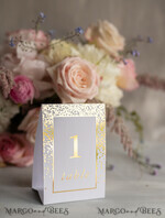 TISCHDEKORATIONSCHILDER   Glitzer Luxus Gold Arabische Hochzeits Tischnummern, Glamour Golden Shine Hochzeits Tischkarten, Elegante handgemachte Hochzeitsdekoration, Glitzer moderne minimalistische Hochzeitsstationery4