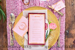 MENÜ & PROGRAMME  
 Glitzer/ Luxus Premium Romantisches Aquarell Hochzeitsmenü mit Gold, eleganter weißer und goldener Menükarte mit personalisiertem Monogramm-Bauchband, einzigartiges handgefertigtes romantisches Dinner-Menü mit gezacktem Rand.3