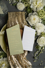 MENÜ & PROGRAMME  
 Glitzer/ Luxus Premium Luxuriöse Goldfolien-Hochzeitsmenü, elegante Salbeigrüne & weiße Hochzeitsmenü-Karten, glamouröses goldenes Dinner-Menü, geometrisches Hochzeitsmenü mit Schnur und Bäuchleinband.3