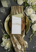 MENÜ & PROGRAMME  
 Glitzer/ Luxus Premium Luxuriöse Goldfolien-Hochzeitsmenü, elegante Salbeigrüne & weiße Hochzeitsmenü-Karten, glamouröses goldenes Dinner-Menü, geometrisches Hochzeitsmenü mit Schnur und Bäuchleinband.3
