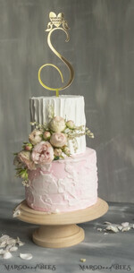 TORTENDEKORATION  
 Gold
 Hochzeitstorte Topper, goldener Torten Topper5