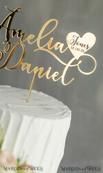TORTENDEKORATION  
 Gold
 Topper, goldener Kuchen-Topper4
