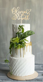 TORTENDEKORATION  
 Gold
 Topper, eleganter Kuchentopper3