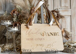 BLUMENMÄDCHEN / SEITENJUNGE SCHILDER rustikal Personalisierte rustikale und goldene Holz-Hochzeitsschild, Holz-Schild für den Page Jungen, Holz-Boho-Blumenkind-Schild, Blumenkind-Hochzeitstag-Schild, rustikale Hochzeitsdekoration für das Blumenkind, hier kommt die Braut.15