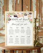 TISCHPLÄNE UND WILLKOMMENSCHILDER FÜR HOCHZEITEN Aquarell 1
