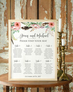 TISCHPLÄNE UND WILLKOMMENSCHILDER FÜR HOCHZEITEN Aquarell 1