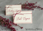 PLATZKARTEN / TISCHKARTEN  
 Romantisches Boho/ Botanisch/ Floral Blush-Pink und Elfenbein Hochzeitsplatzkarte mit kastanienbraunem Zwirn, moderne Hochzeitsplatzkarten, romantische rosa Namensschilder, elegante Hochzeitsdekoration für Tische, handgemachte Platzkarte.4