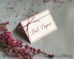 PLATZKARTEN / TISCHKARTEN  
 Romantisches Boho/ Botanisch/ Floral Blush-Pink und Elfenbein Hochzeitsplatzkarte mit kastanienbraunem Zwirn, moderne Hochzeitsplatzkarten, romantische rosa Namensschilder, elegante Hochzeitsdekoration für Tische, handgemachte Platzkarte.4