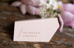 PLATZKARTEN / TISCHKARTEN  
 Romantisches Boho/ Botanisch/ Floral Geometrische romantische Blush-Pink Tischkarten, moderne geometrische Hochzeitstischkarten, minimalistische elegante Hochzeitskarten, individuelle Beschriftung von Platznamen, minimalistische Karten.4