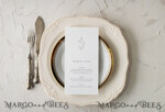 MENÜ & PROGRAMME  
 romantisch Minimalistische weiße Hochzeitsmenüs, elegante moderne Hochzeitsmenü-Karten, ästhetisches Hochzeitsdinner-Menü, modernes Hochzeitsmenü, zartes Klassik, elegantes Hochzeitsmenü.1