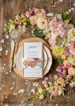 MENÜ & PROGRAMME  
 romantisch Aquarell Rustikales Hochzeitsmenü mit Bauchband, Florales Hochzeitsdinner-Menü, Eco Romantische Personalisierte Karten mit Monogramm-Tag, Einfaches Rustikales Hochzeitsmenü4
