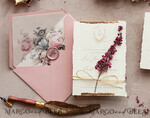 HOCHZEITS EINLADUNGEN moderne Kalligraphie / feine Kunst Feine Kunst Elfenbein Gold Hochzeitskarte, Echte Heide Blumen Hochzeitskarte, Französische Provence Einladungskollektion, Kranz Monogramm Hochzeitskarte Set, Zinnenrand Einladungen, Zerrissene Kante Hochzeitskarten gold, Feine Kunst Hochzeitskarten Set, Zinnenrand Papier18