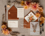 HOCHZEITS EINLADUNGEN moderne Kalligraphie / feine Kunst Herbst Terracotta Acryl Hochzeitskarten Set, Echte Pampasgras Florale Hochzeitskarten, Kupfer Französische Provence Einladungset, Rost Pampasgras Boho Hochzeitskarten Set, Moderne Fein Kunst Burnt Orange Hochzeitskarten Set22
