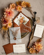 HOCHZEITS EINLADUNGEN moderne Kalligraphie / feine Kunst Herbst Terracotta Acryl Hochzeitskarten Set, Echte Pampasgras Florale Hochzeitskarten, Kupfer Französische Provence Einladungset, Rost Pampasgras Boho Hochzeitskarten Set, Moderne Fein Kunst Burnt Orange Hochzeitskarten Set22