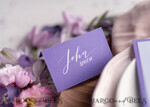 PLATZKARTEN / TISCHKARTEN  
 Kalligraphie Elegante Aquarell lila Hochzeitsplatzkarte, Flieder Namensschilder für Ihre Hochzeitstische, Aquarelldesign Hochzeitsplatzkarten, romantische Namensschilder, bearbeitbarer Text6