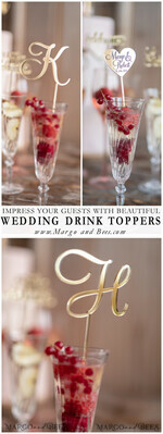 TORTENDEKORATION  
 Drink Toppers Hochzeitstortenfigur, Getränkeklabels6