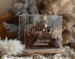 KARTONBOXEN  
 Acrylkartenbox Elegante klare Hochzeitswunschbox aus Acryl mit Schloss, personalisierte Hochzeitskartenbox, klare Kartenbox, Hochzeitskartenbox mit Deckel, Hochzeitsgeldbox, Hochzeitskartenhalter10