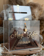 KARTONBOXEN  
 Acrylkartenbox Elegante klare Hochzeitswunschbox aus Acryl mit Schloss, personalisierte Hochzeitskartenbox, klare Kartenbox, Hochzeitskartenbox mit Deckel, Hochzeitsgeldbox, Hochzeitskartenhalter10