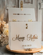 KARTONBOXEN  
 Acrylkartenbox Elegantes gefrorenes Hochzeitset aus Acryl, Kartenbox mit Schloss und Beschilderung für Karten und Geschenke, personalisierte Hochzeitskartenbox, transparente Kartenbox, Hochzeitskartenbox mit Deckel, Hochzeitsgeldbox, Hochzeitskartenhalter.18