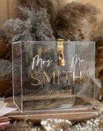 KARTONBOXEN  
 Acrylkartenbox Moderne klare Hochzeitswunschbox aus Acryl mit Schloss, personalisierte Hochzeitskartenbox, klare Kartenbox, Hochzeitskartenbox mit Deckel, Hochzeitsgeldbox, Hochzeitskartenhalter.11