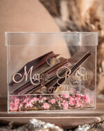 KARTONBOXEN  
 Acrylkartenbox Elegante klare Hochzeits-Wunschbrunnen-Acryl-Geldgeschenkkartenbox mit Regal für Blumen, personalisierte Hochzeitskartenbox, Acrylkartenbox, Hochzeitskartenbox mit Deckel, Hochzeitsgeldbox, Hochzeitskartenbox.12