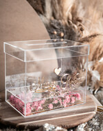 KARTONBOXEN  
 Acrylkartenbox Elegante klare Hochzeits-Wunschbrunnen-Acryl-Geldgeschenkkartenbox mit Regal für Blumen, personalisierte Hochzeitskartenbox, Acrylkartenbox, Hochzeitskartenbox mit Deckel, Hochzeitsgeldbox, Hochzeitskartenbox.12