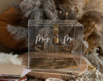 KARTONBOXEN  
 Acrylkartenbox Elegantes klares Hochzeitsset Acrylkartenbox mit Schloss und Karten für Geschenke, personalisierte Hochzeitskartenbox, klare Kartenbox, Hochzeitskartenbox mit Deckel, Hochzeitsgeldbox, Hochzeitskartenhalter16