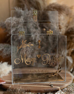 KARTONBOXEN  
 Acrylkartenbox Elegante klare Hochzeitswunschbrunnen-Acrylkarte mit Schloss, personalisierte Hochzeitskartenbox, Kartenbox mit Herz und Ast, Hochzeitskartenbox mit Deckel, Hochzeitsgeldbox, Hochzeitskartenhalter.9