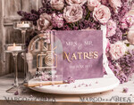 HOCHZEITS-GÄSTEBÜCHER Instax Sofortbildbuch Mauve Gold Acryl Hochzeitsgästebuch personalisiert und Unterschriften-Set, Samt staubige Rose Sofortfoto-Buch Boho elegant Instax Hochzeitsfoto Gästebuch, MvS14