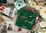HOCHZEITS-GÄSTEBÜCHER Instax Sofortbildbuch Smaragdgrünes Gold-Acryl-Hochzeitsgästebuch personalisiert und signiert, Samtgrüne Gartenpflanzen Sofortfoto-Buch Boho Elegantes Instax-Hochzeitsfoto-Gästebuch11