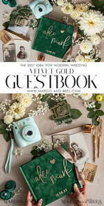 HOCHZEITS-GÄSTEBÜCHER Instax Sofortbildbuch Smaragdgrünes Gold-Acryl-Hochzeitsgästebuch personalisiert und signiert, Samtgrüne Gartenpflanzen Sofortfoto-Buch Boho Elegantes Instax-Hochzeitsfoto-Gästebuch11