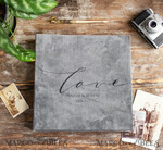 HOCHZEITS-GÄSTEBÜCHER Instax Sofortbildbuch Hochzeits-Gästebuch personalisiert, samtgraues Sofortbildbuch, elegantes, kundenspezifisches Instax-Hochzeitsfoto-Gästebuch.6