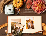 HOCHZEITS-GÄSTEBÜCHER Instax Sofortbildbuch Fall Terracotta Gold Acryl Hochzeits-Gästebuch Personalisiert, Samt Rost Sofortbildbuch Boho Elegant Instax Hochzeitsfoto Gästebuch11